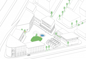 Sketch Design Pop-Up Stage Business Campus